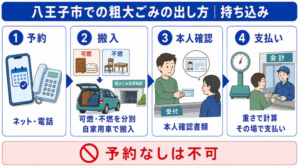 八王子市|粗大ゴミ持ち込みの流れ