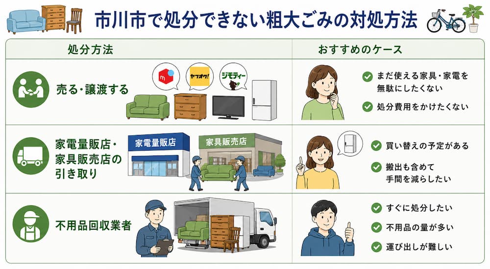 自治体で処分できない粗大ごみの対処方法