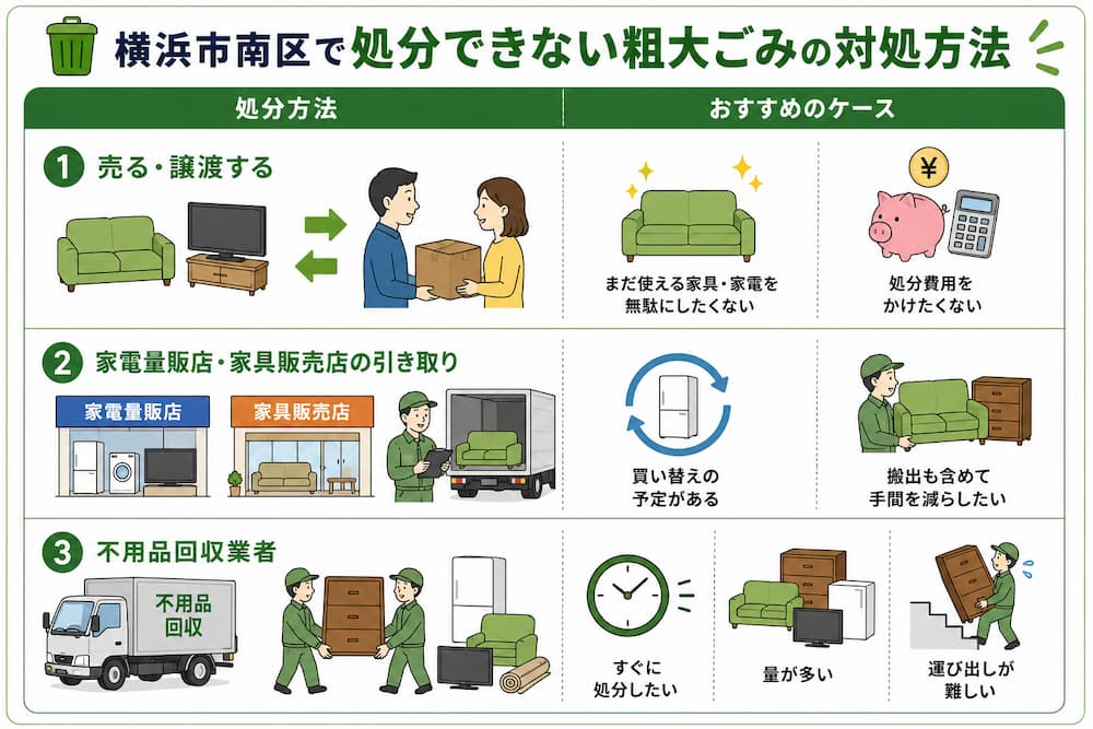 自治体で処分できない粗大ごみの対処方法