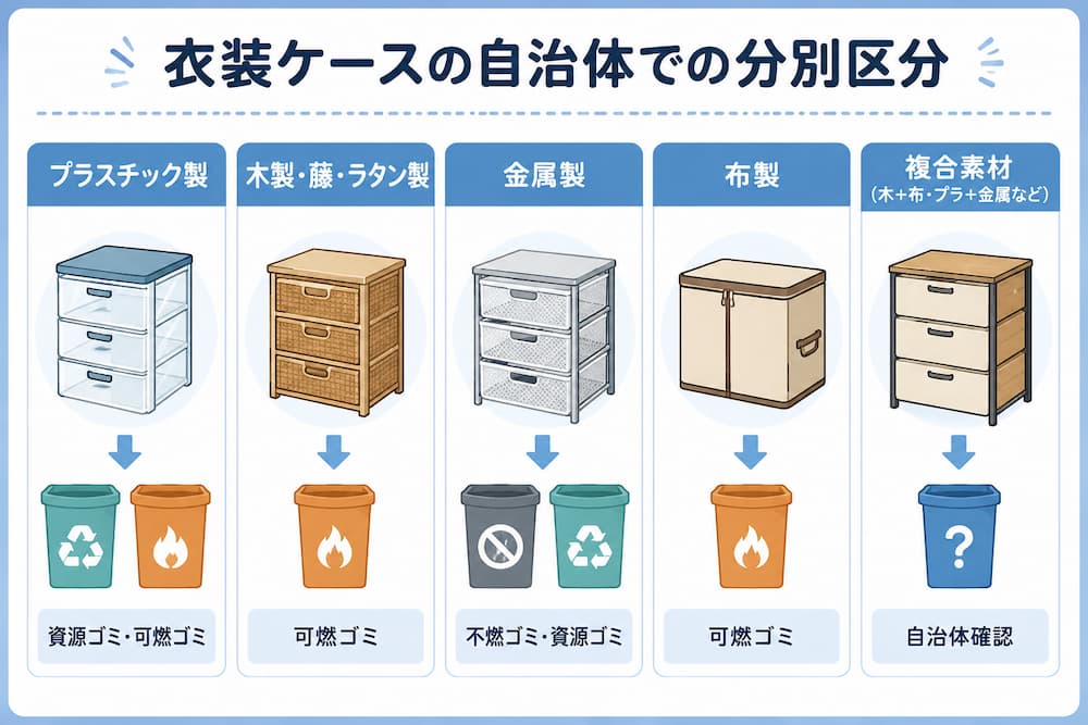衣装ケースは何ゴミ?自治体でのルール
