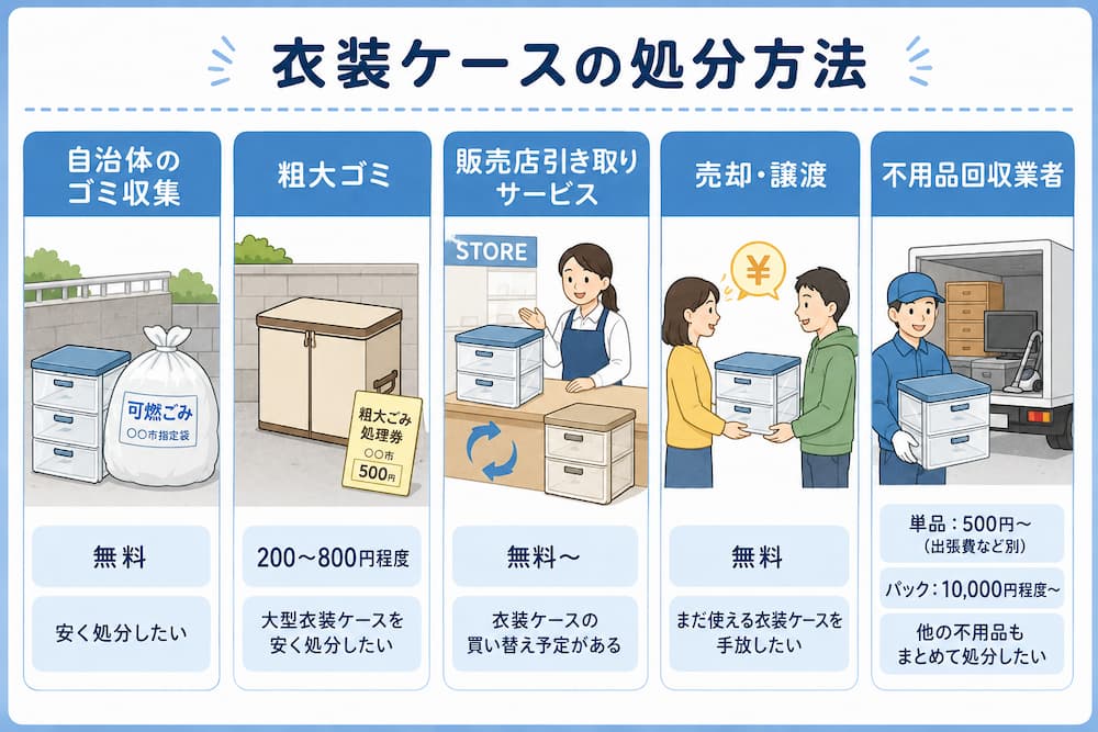 無料処分はできる?衣装ケースの処分方法