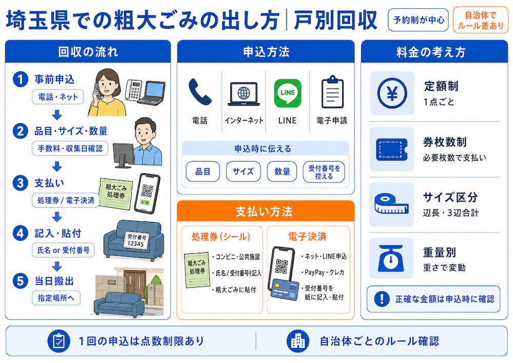 埼玉県粗大ごみ回収の流れ