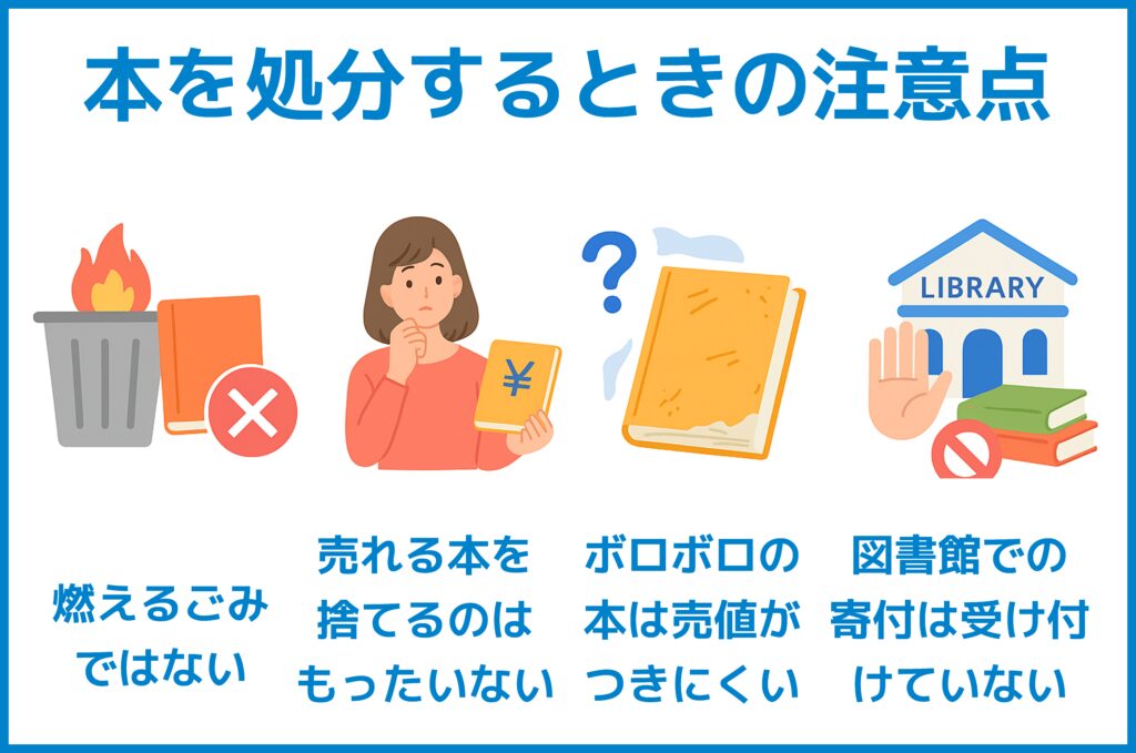 本を処分するときに注意点