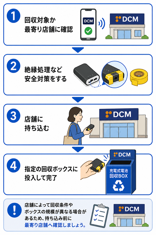 03b8accc404fc95cc296aa3da8e9ac23 DCMでバッテリーの引き取りサービスを利用する方法