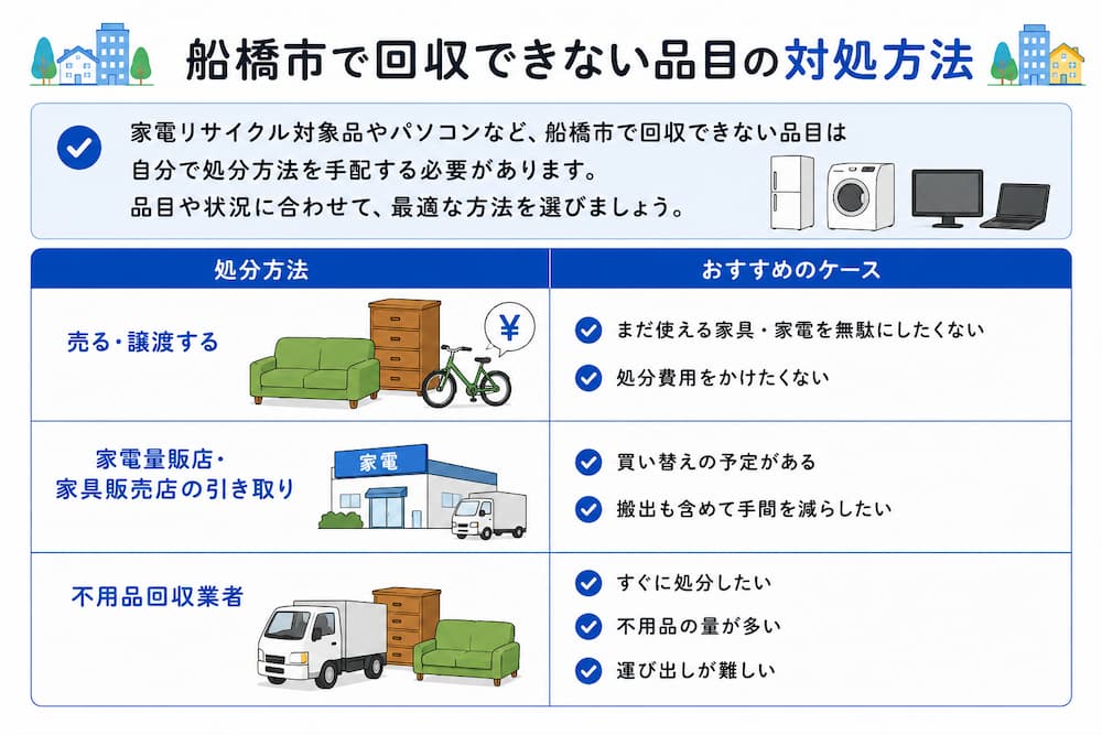 自治体で処分できない粗大ごみの対処方法