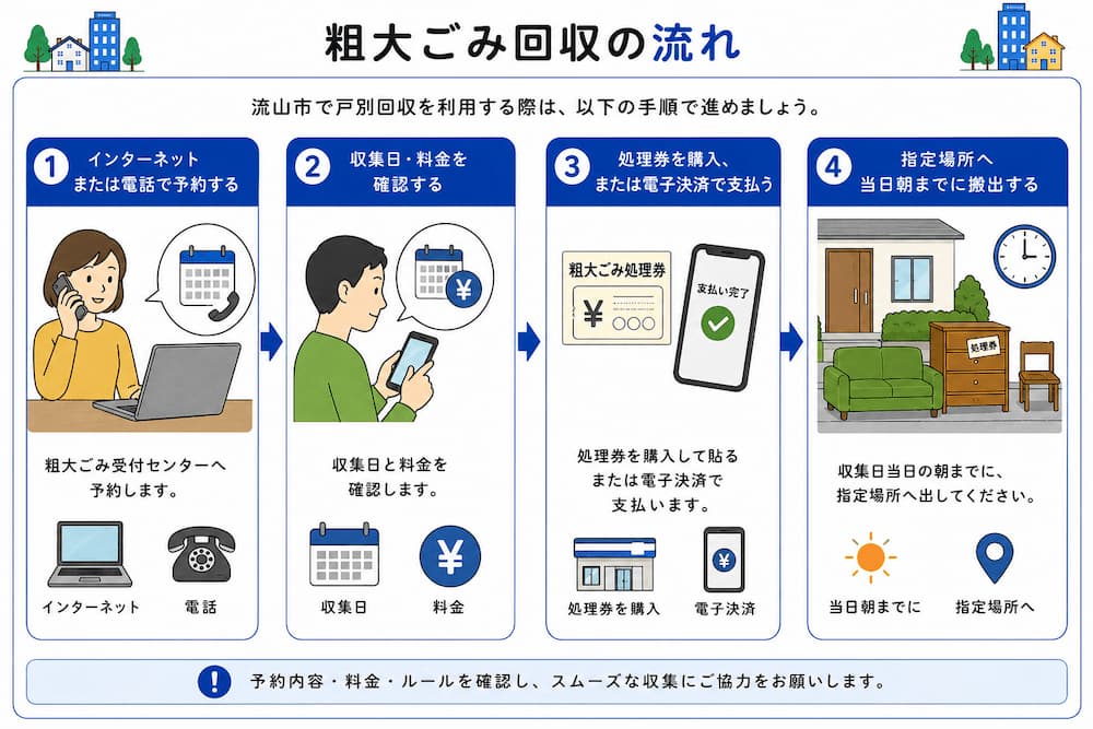 粗大ごみ回収の流れ