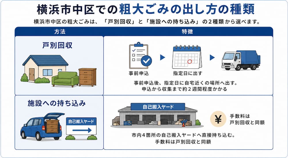naka shurui 横浜市中区での粗大ごみの出し方の種類