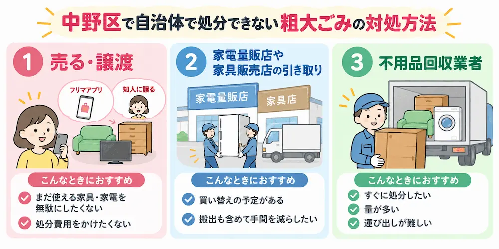 nakano shobun 自治体で処分できない粗大ごみの対処方法